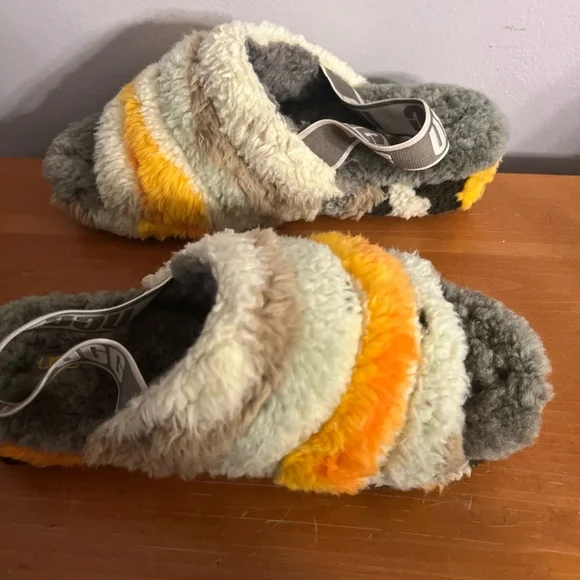UGG Fluff Yeah Slide Cali Collage
Sheepskin Sandals Womens Sz 10
Elastic Strap - Picture 6 of 9